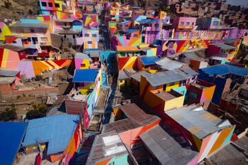 Quartiere di Challuma La Paz Bolivia Murales
