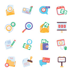Set of Payment Method Flat Icons 

