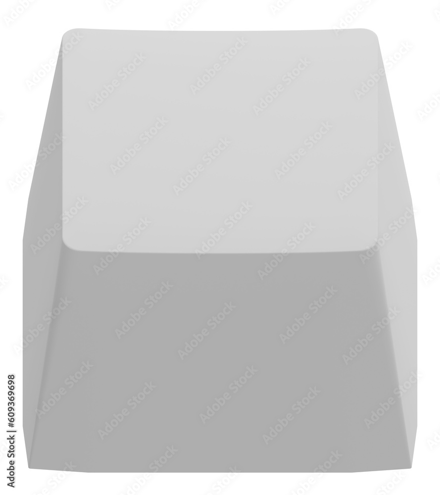 Poster 3d rendering of a white key cap isolated.