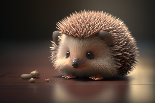 Cute hedgehog Generative AI, IA, Generativa