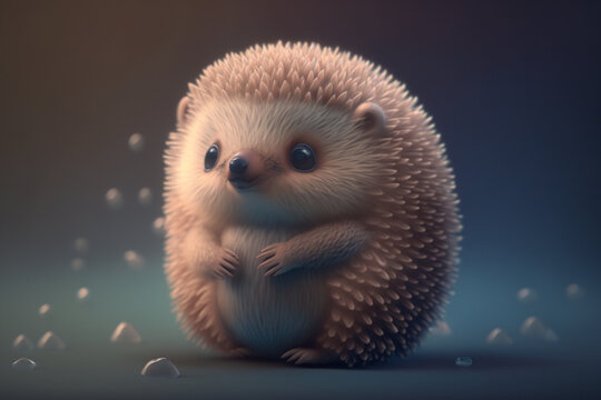 Cute hedgehog Generative AI, IA, Generativa