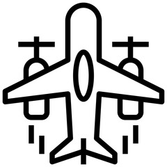 plane line icon,linear,outline,graphic,illustration