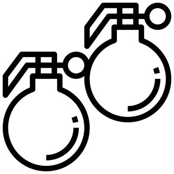 black grenades icon, simple design clip art preview