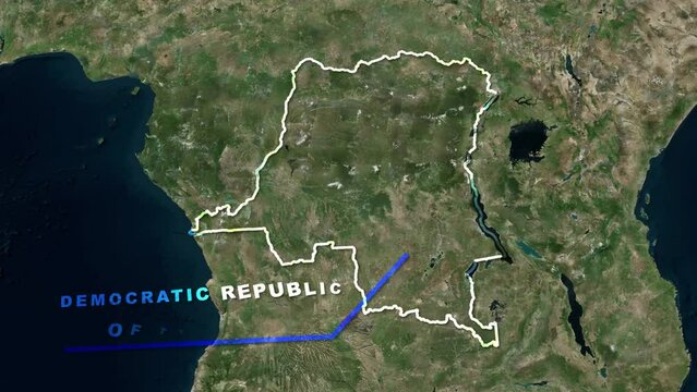 Democratic Republic of the Congo Map Animation