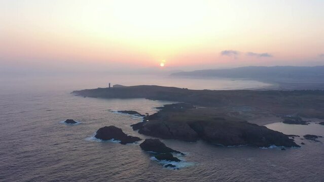 Great Sunset at  Faro de Punta Frouxeira, Spain