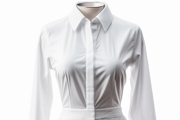 Blank white woman shirt mock up, generative ai.