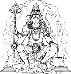 Fototapeta na wymiar Hindu god shiva mahakaal images