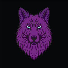 Wolf head art Illustration hand drawn style premium vector for tattoo sticker logo etc