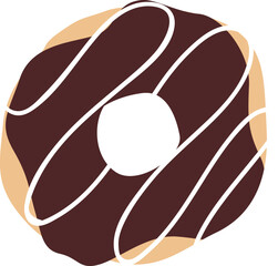 Doughnut art icon. Sweet chocolate Doughnuts. 