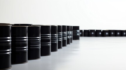 An image of black oil barrel or black van illustration on black background presentation template. Ai generative
