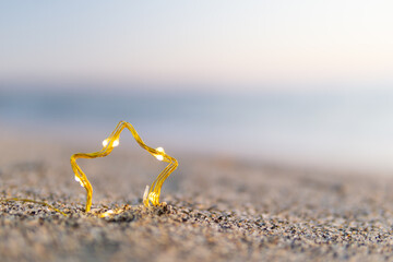 砂浜と星