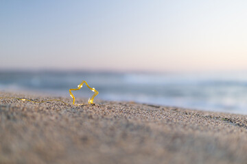 Fototapeta na wymiar 砂浜と星