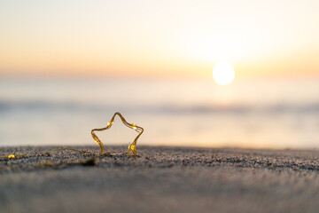 砂浜と星