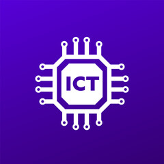 ICT vector icon for web