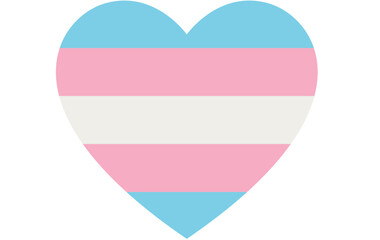 Trans pride heart. Transgender awareness. LGBTQIA+ pride.