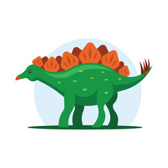 Cute dinosaur. Vector illustration in flat style. Isolated on white background.