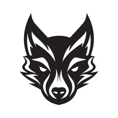 Wolf Vector logo, Wolf Illustration, Wolf black logo, Animal Logo, Vector Logo