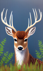 Fototapeta premium deer in the woods 