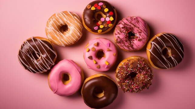 Donuts image generated by creative AI