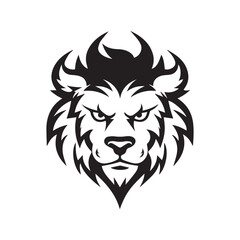 Obraz premium Lion head logo, Lion illustration, Lion logo vector, mascot logo, Lion vector