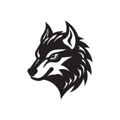 Obraz premium Wolf Vector logo, Wolf Illustration, Wolf black logo, Animal Logo, Vector Logo