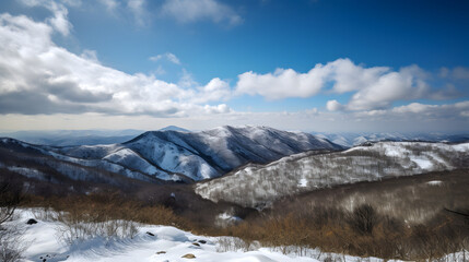 Fototapeta na wymiar mountain snow landscape winter mountains