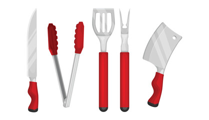 Set of kitchen accessories for meat.
