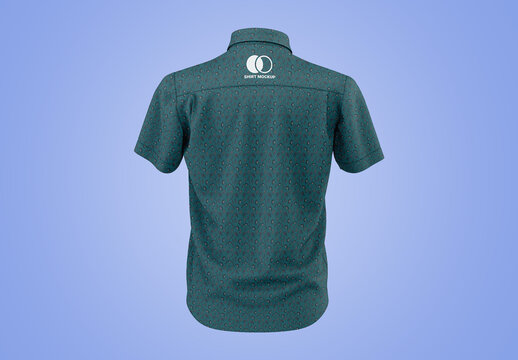 Men Short Sleeve Mockup - Back View 