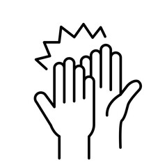 Obraz premium Hi five icon