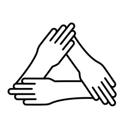 3 Hands holding icon