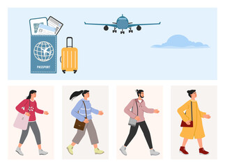 People Travel Tourist Tourism Passport Air Plane