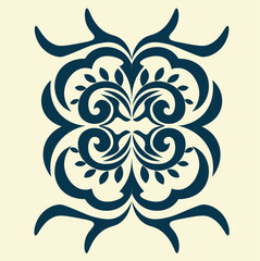 fabric or tattoo motif illustration vecto eps 10