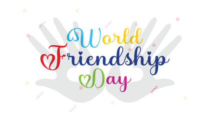 World Friendship Day banner Concept Observed on Every July 30.banner design template Vector illustration background design.