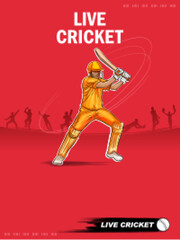 bat and ball on cricket championship sports background - 609396244