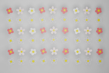 background with flowers, white, icon, wallpaper