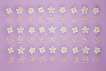 flowers on a white background, card