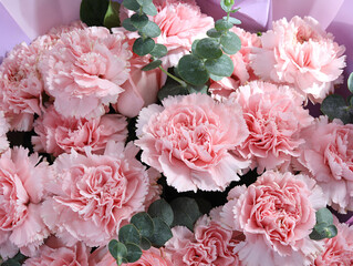 Mother's Day flowers, pink carnations