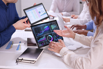 Business People Working On Dashboard Using Computer