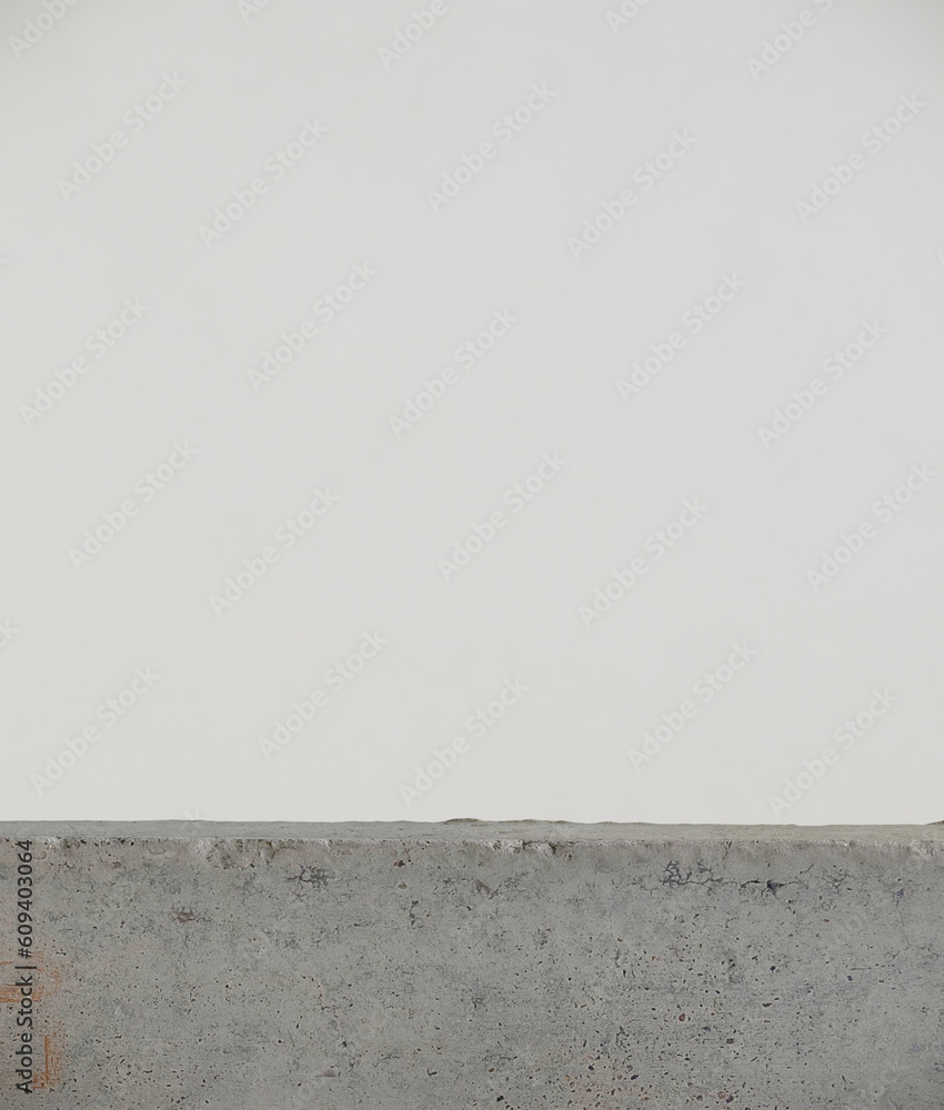 Poster minimal abstract mockup background for product presentation. concrete geometric podium on white back