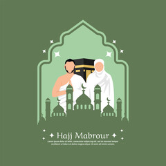 Hajj Mabrour Season and Eid al adha Islamic Artwork Template Design