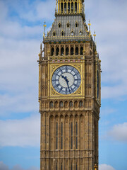 Famous Big Ben clock tower after restoration in London, UK.