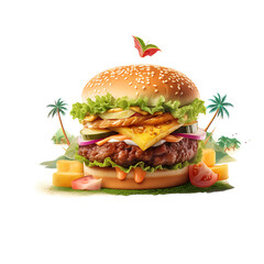 Hawaiian_Burger transparent and no background.png