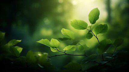 Natural Green Background. Generative ai.