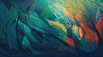Nature inspired Abstract abstract background. Generative ai.