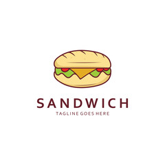 Sandwich Logo Template with Vector Concept