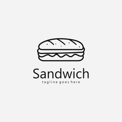 Sandwich Logo Template with Vector Concept