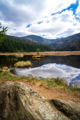 Small Arbersee on the slope of Mount Arber in the Bavarian Forest. Bavaria. Germany.