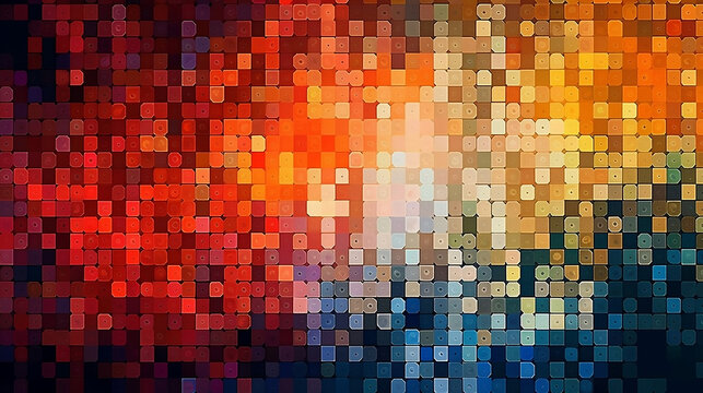 Pixelated Mosaic a pixelated mosaic. Generative ai.