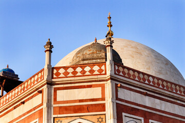 horizontal pic Delhi Humayun's tomb of Mughal Emperor Humayun designed by Persian architect Mirak...