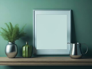 Empty picture frame mockup